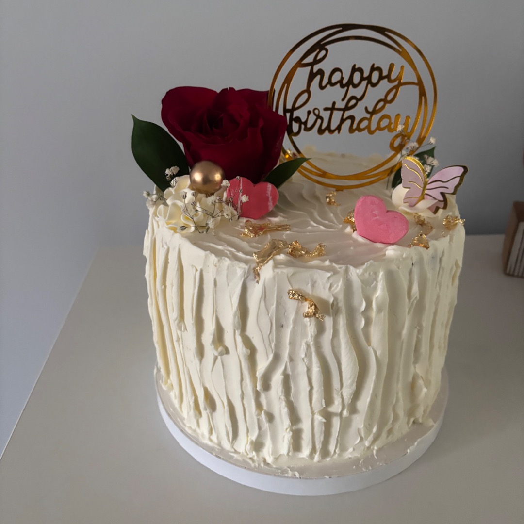 Rose & Butterfly Cake