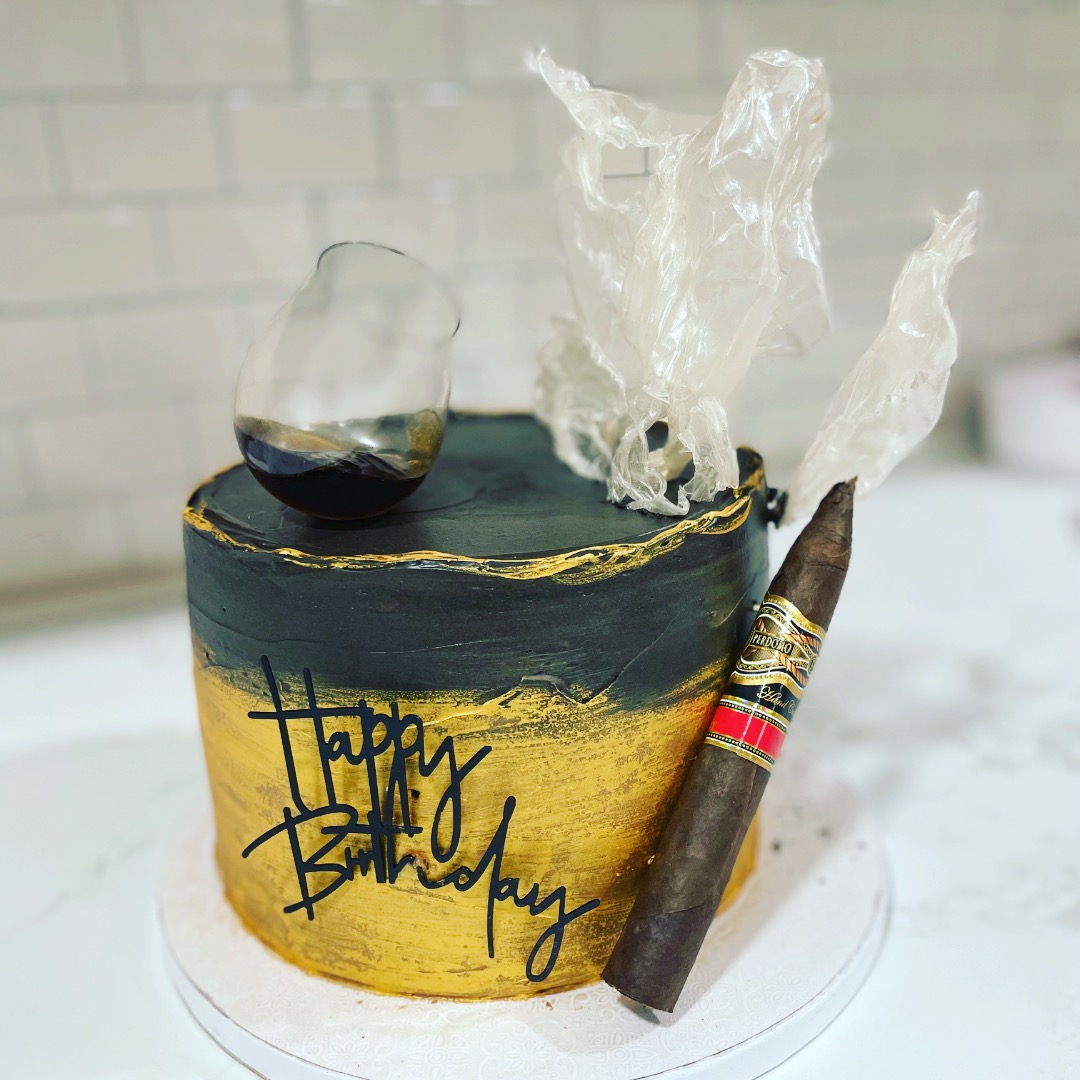 Cigar & Cognac Cake